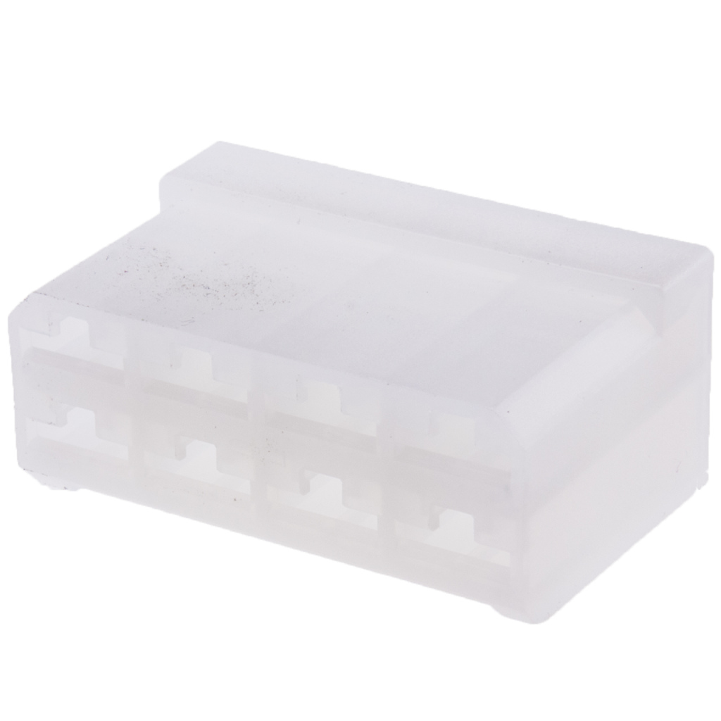 BBAtechniek - Male connectorbehuizing 8-polig wit (10x)