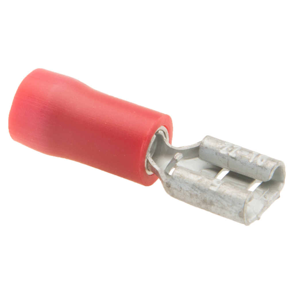 BBAtechniek - Vlakstekerhuls 4.8x0.5mm* rood (100x)