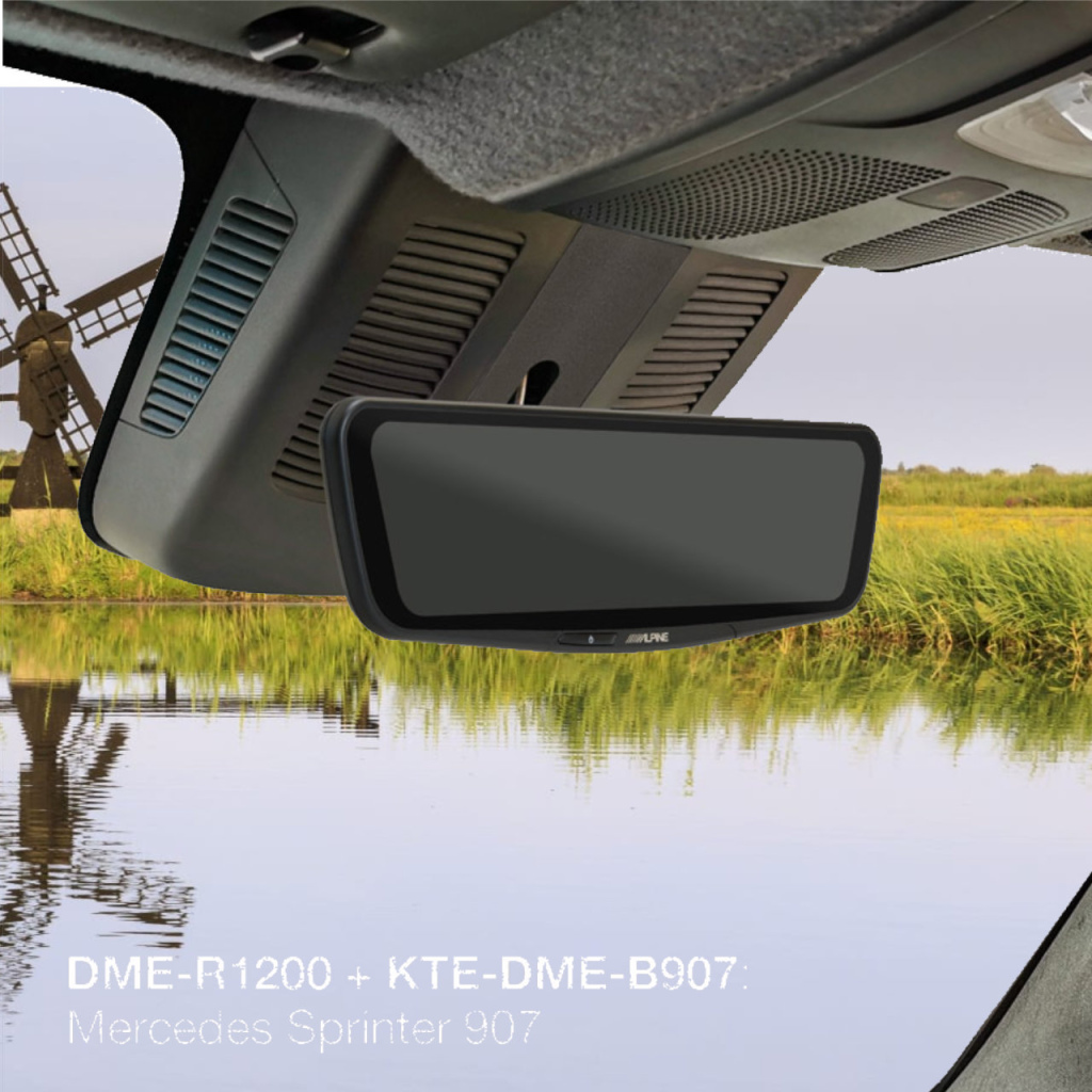 BBAtechniek - Alpine spiegelhouder Mercedes KTE-DME-B907 (1x)