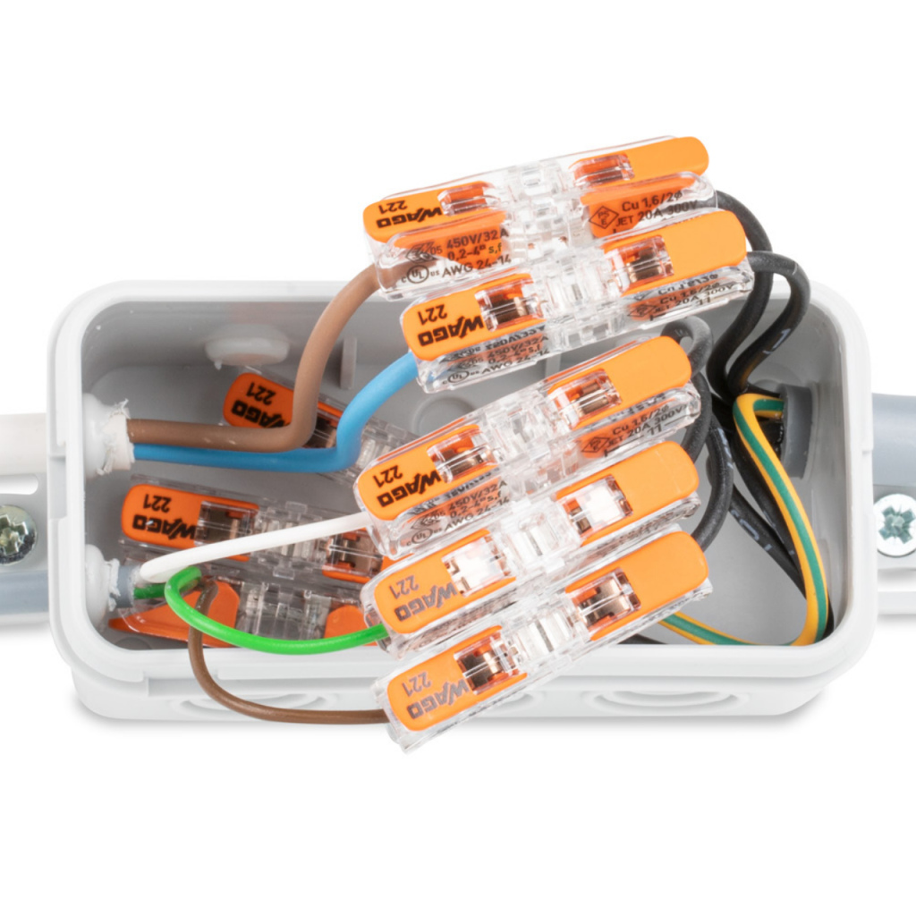 BBAtechniek - Wago verbindingsklem 221 1-voudig 0.2-4mm2 (5x)