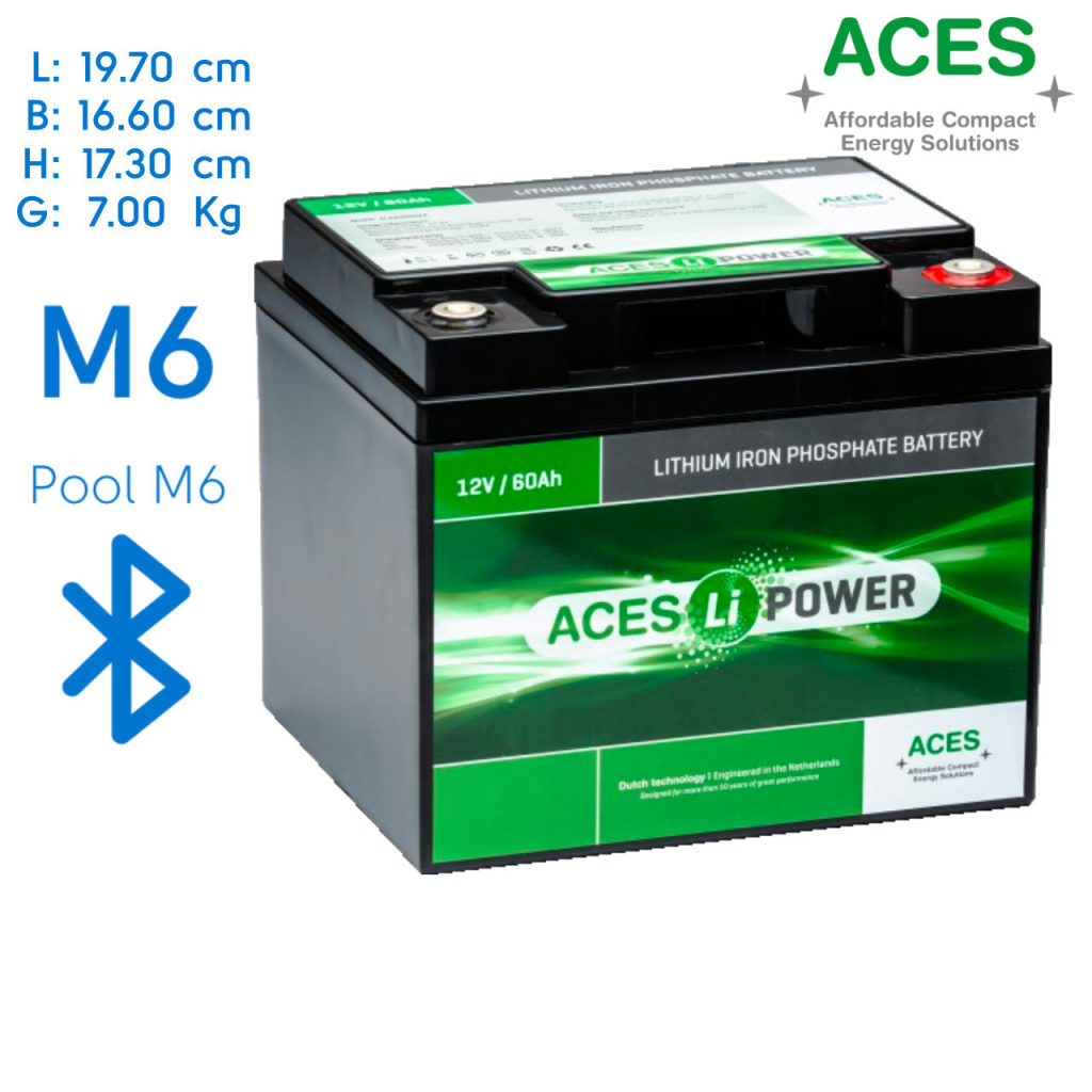 BBAtechniek - 12V 60Ah Aces Lithium accu zonder lader (1x)
