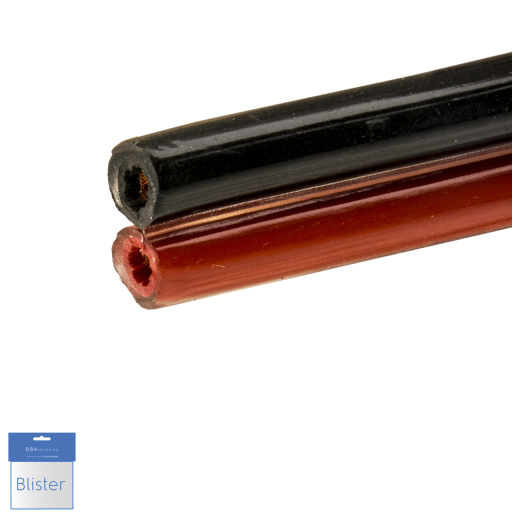 BBAtechniek - PVC kabel 2-aderig 2x6.0mm² zwart/rood (2.5m)