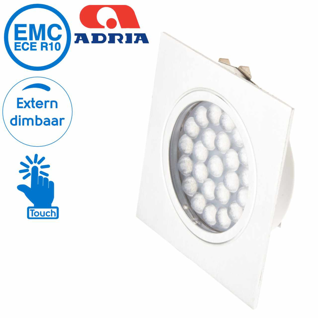 BBAtechniek - Adria A LED inbouwspot 12V 1.6W touch switch (1x)