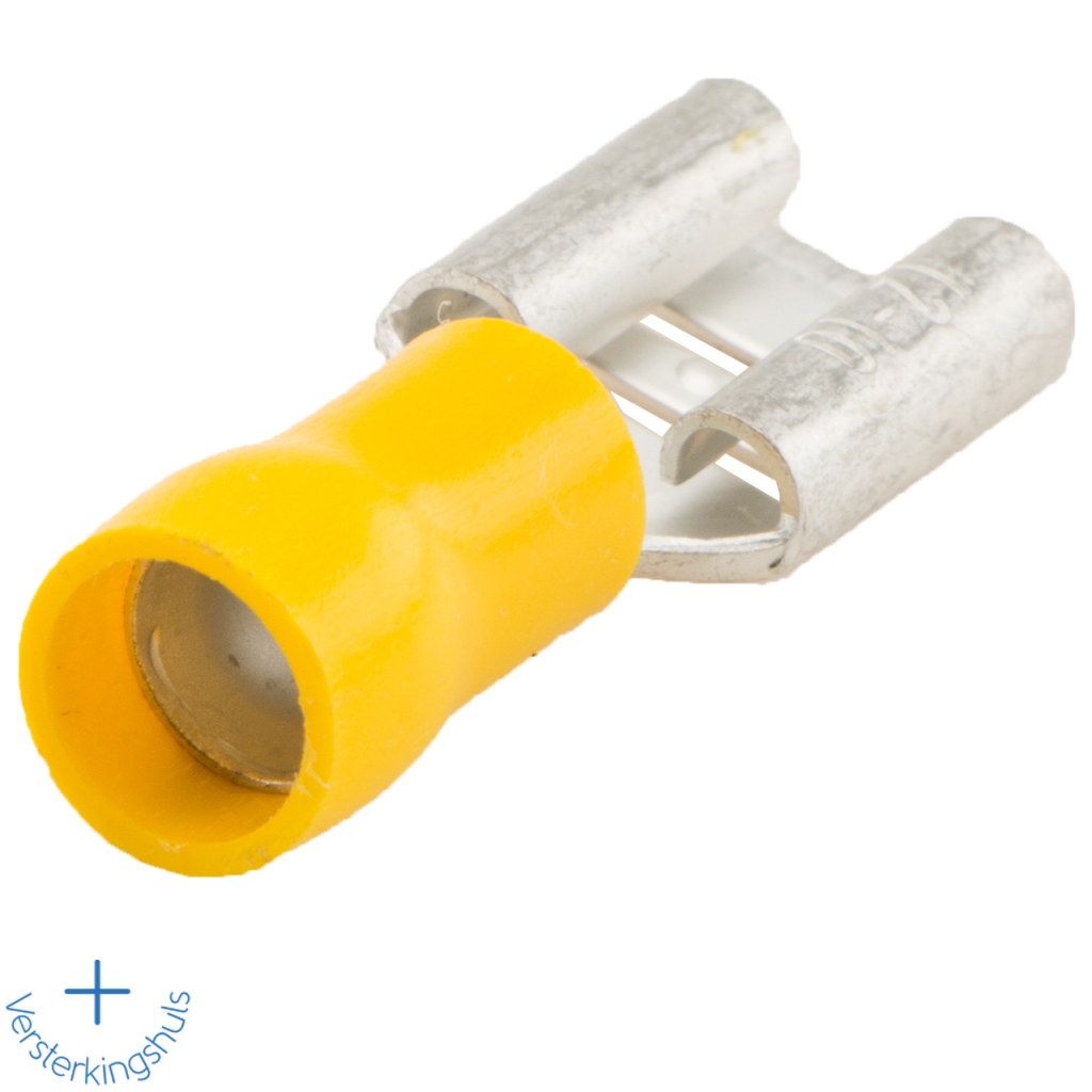 BBAtechniek - Vlakstekerhuls 9.4x1.2mm* geel (5x)