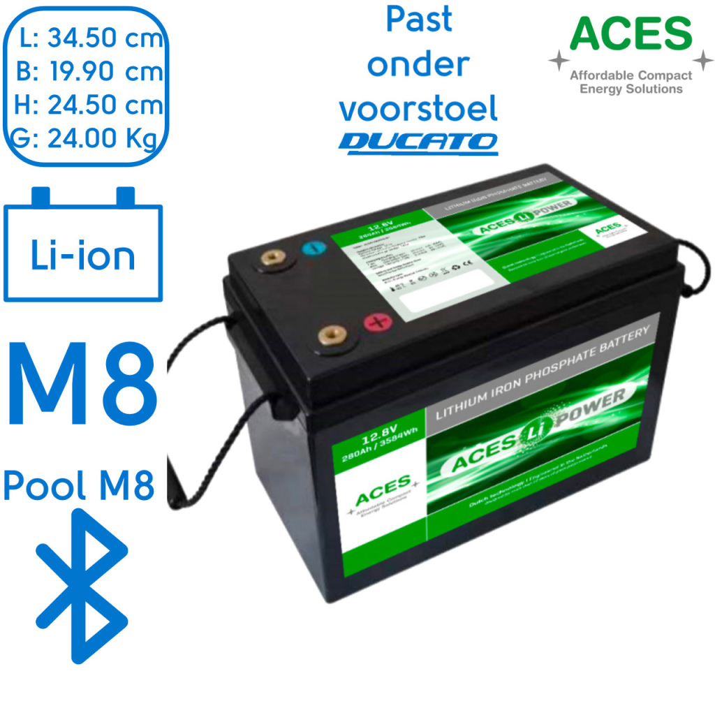 BBAtechniek - 12V 280Ah Aces Lithium accu zonder lader (1x)