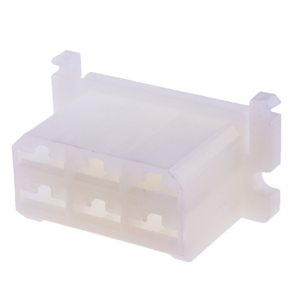 BBAtechniek - Male connectorbehuizing 6-polig wit (10x)