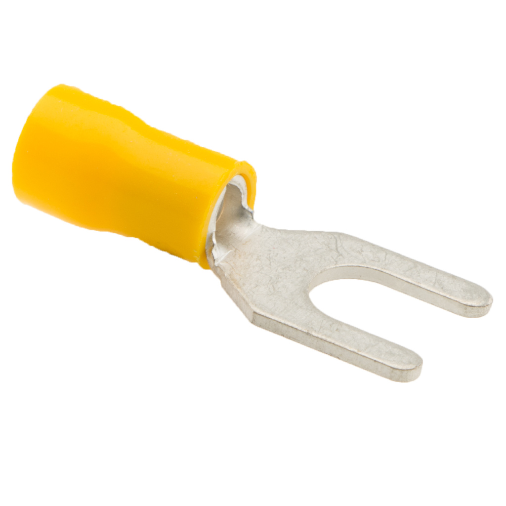 BBAtechniek - Kabelschoen vork M6 Ø6.4mm geel (50x)