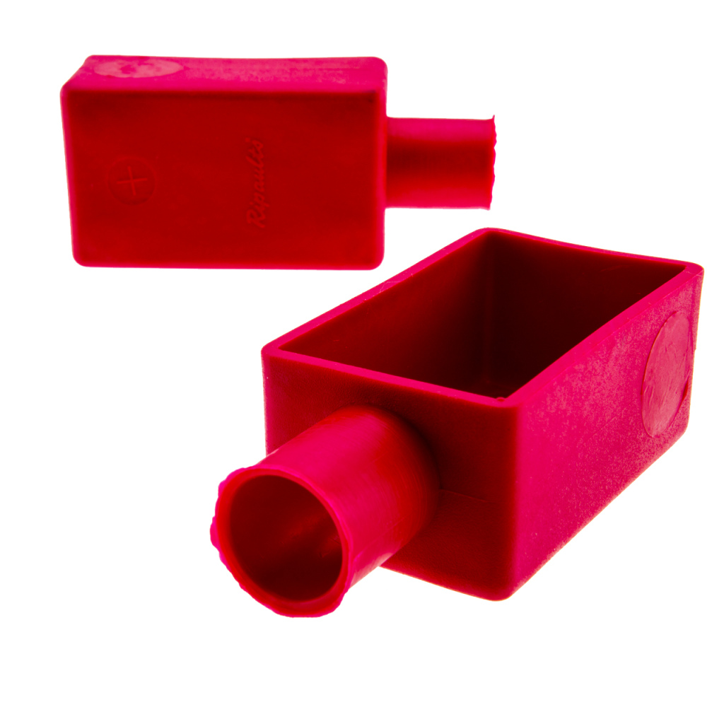 BBAtechniek - Afdekkap PVC recht rood + (10x)