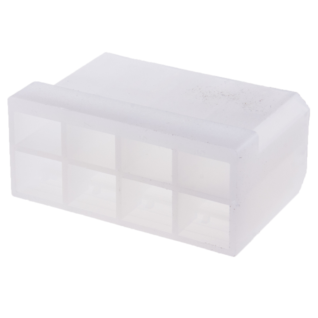 BBAtechniek - Male connectorbehuizing 8-polig wit (10x)