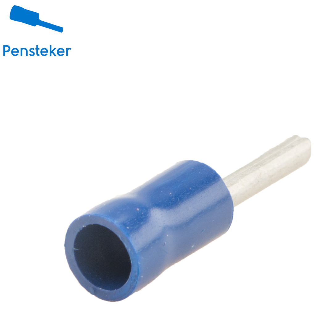 BBAtechniek - Kabelschoen pensteker 12mm Ø1.9mm blauw (100x)