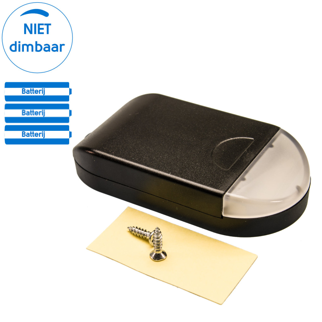 BBAtechniek - Lade/kastverlichting zwart 4-LED warm wit (1x)