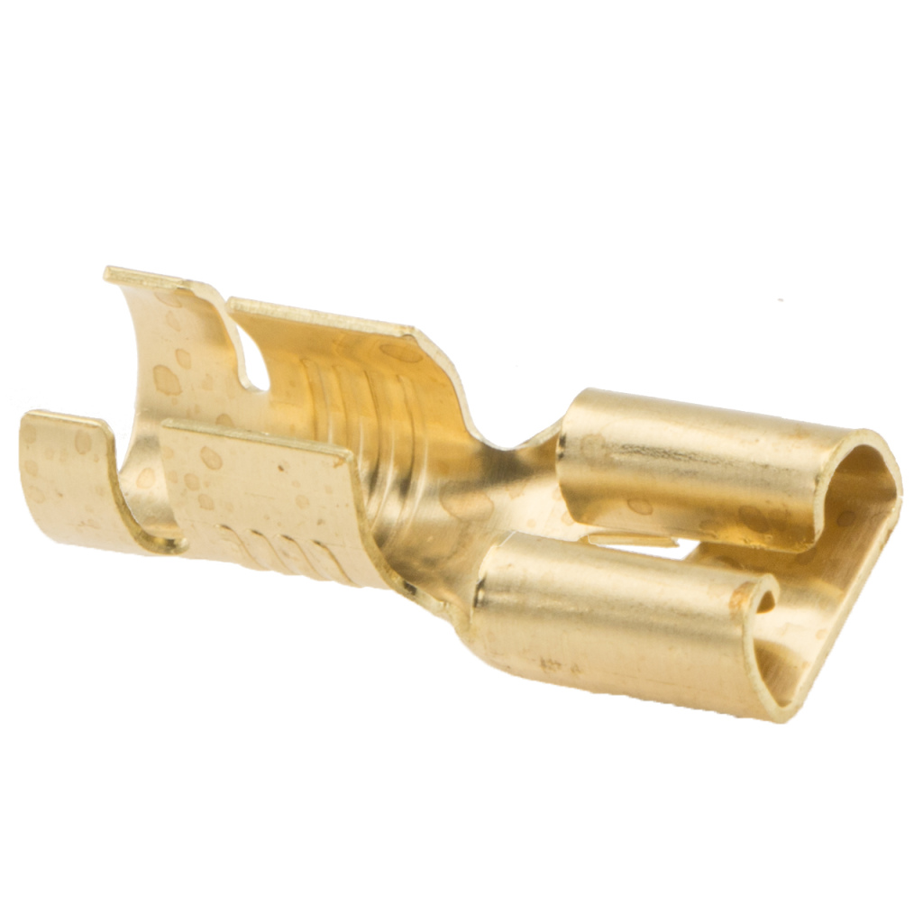 BBAtechniek - Vlakstekerhuls messing 6.3 2.5-6.0mm² (100x)