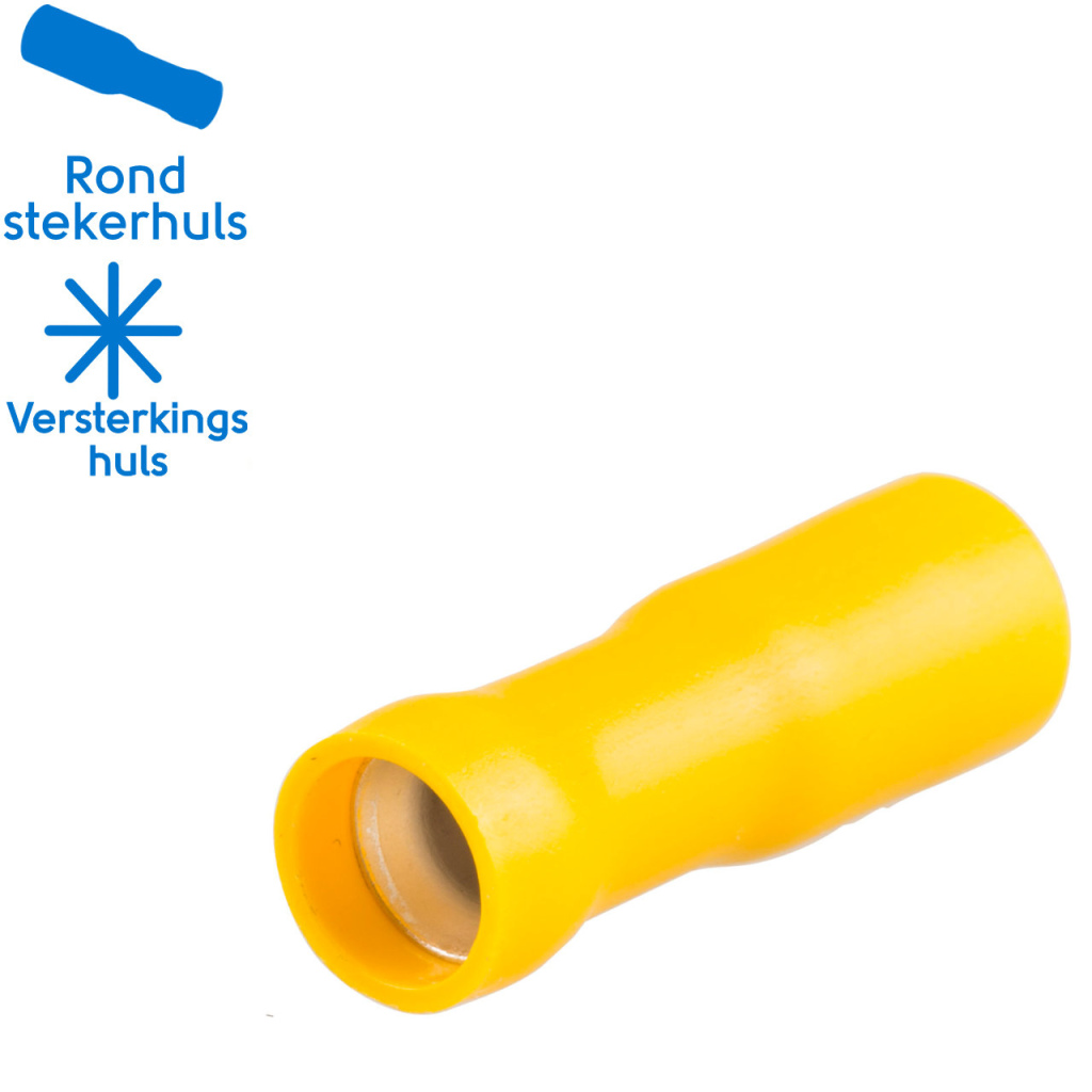BBAtechniek - Rondstekerhuls Ø5mm* geel (100x)