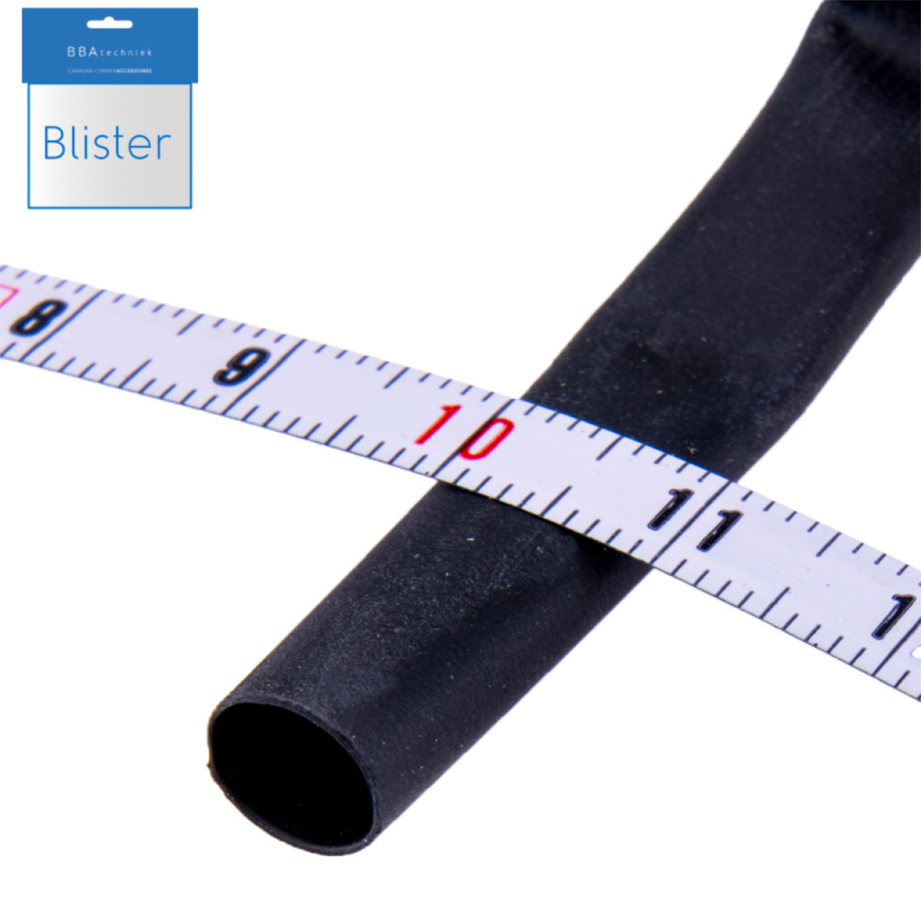 BBAtechniek - Krimpkous 6.4-3.2mm zwart 2:1 (1m)