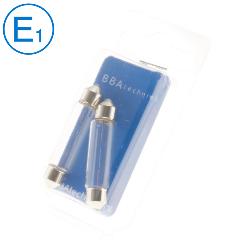 BBAtechniek - 12V 10W BS265 11x43mm buislamp (2x)