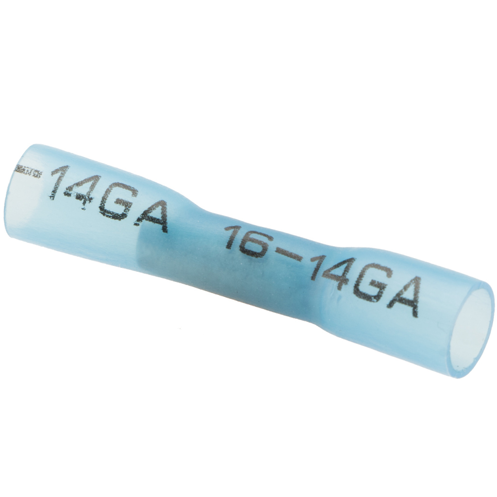BBAtechniek - Krimpbare stootverbinder blauw (100x)