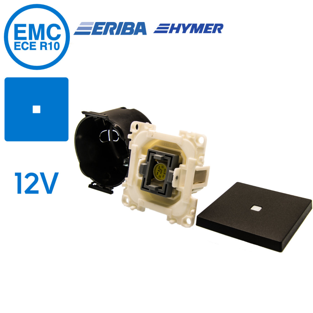 BBAtechniek - Controleschakelaar LED 12V zwart S20.000 (1x)