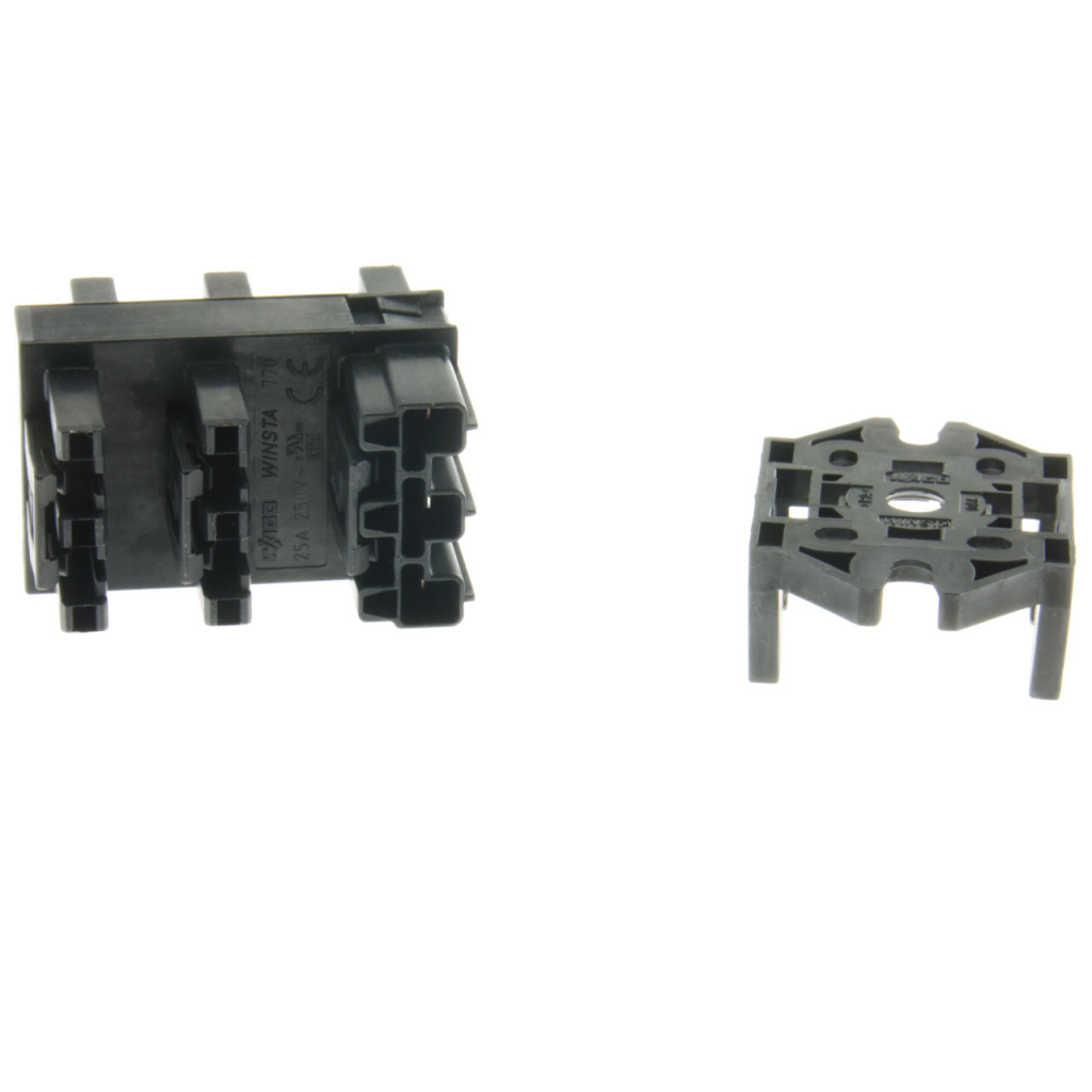 BBAtechniek - Wago Winsta Midi verdeelblok + montageplaat (1x)