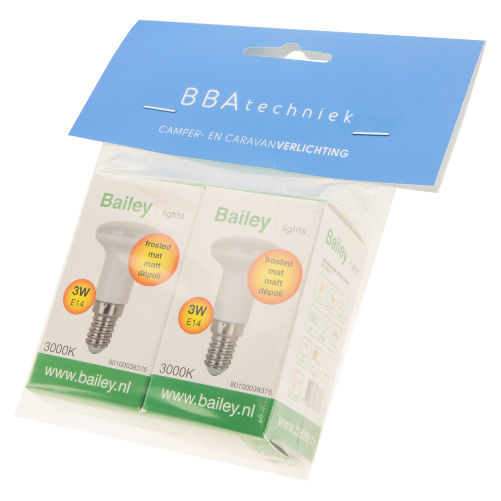 BBAtechniek - E14 240V 3W 3000K 240lm LED spot (2x)