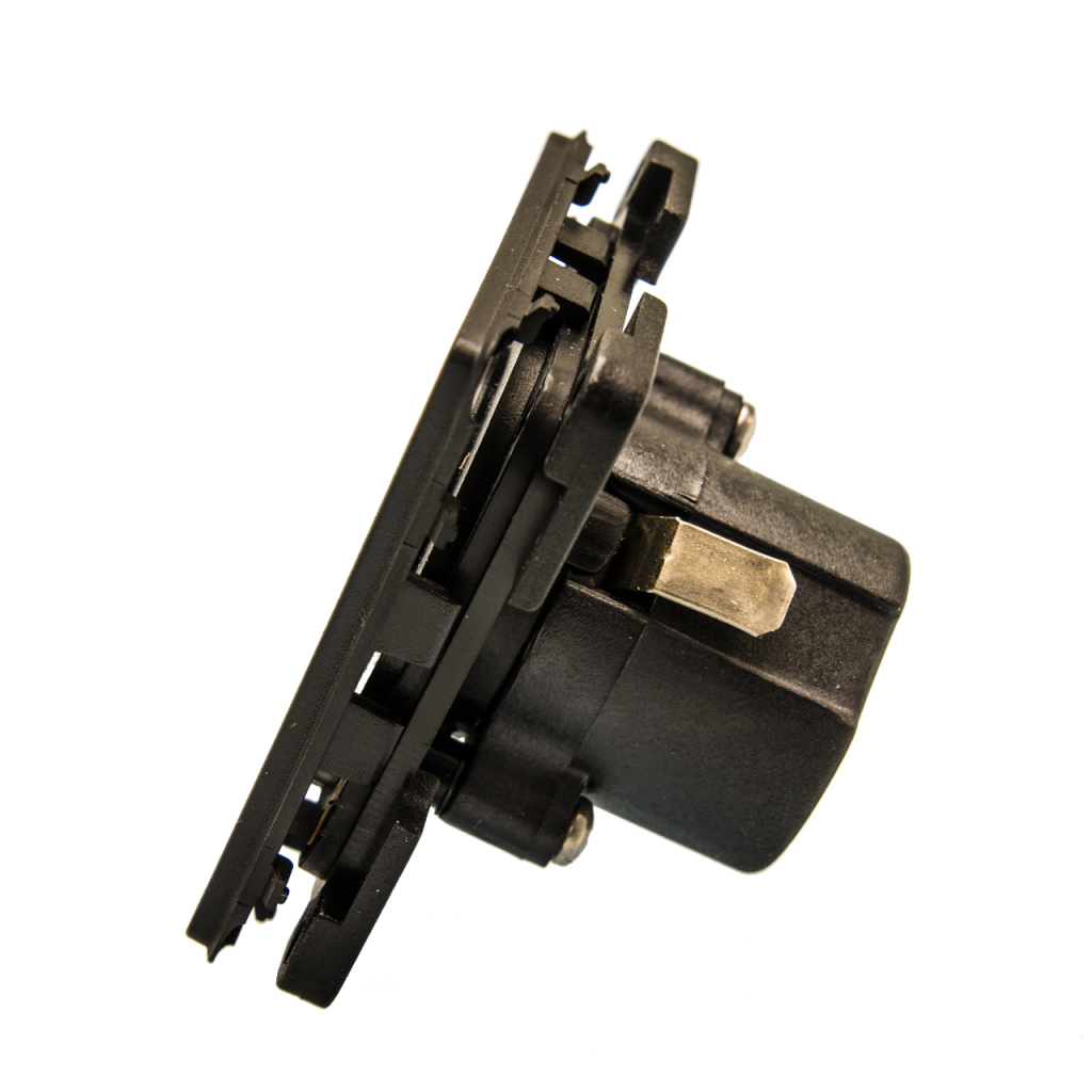 BBAtechniek - 12V 120W contactdoos zwart S20.000 (1x)