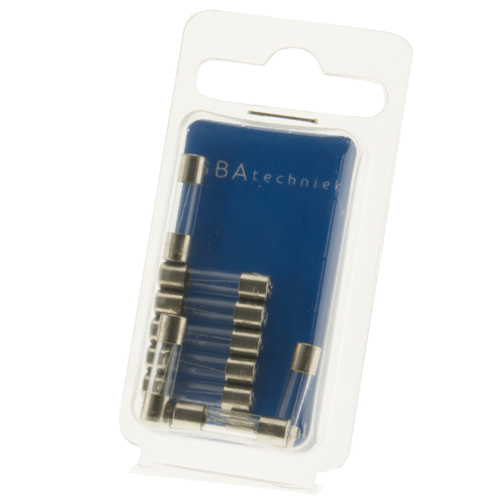 BBAtechniek - Glaszekering 1.6A snel 1600mA 5x20mm  (10x)