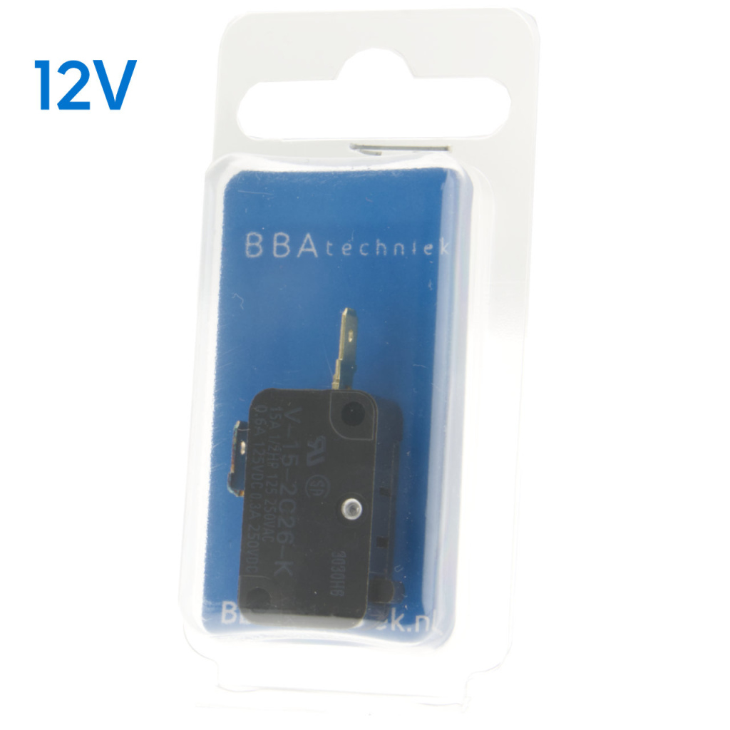 BBAtechniek - 12V 15A 2-polig On-Off schakelaar Snap-on (1x)