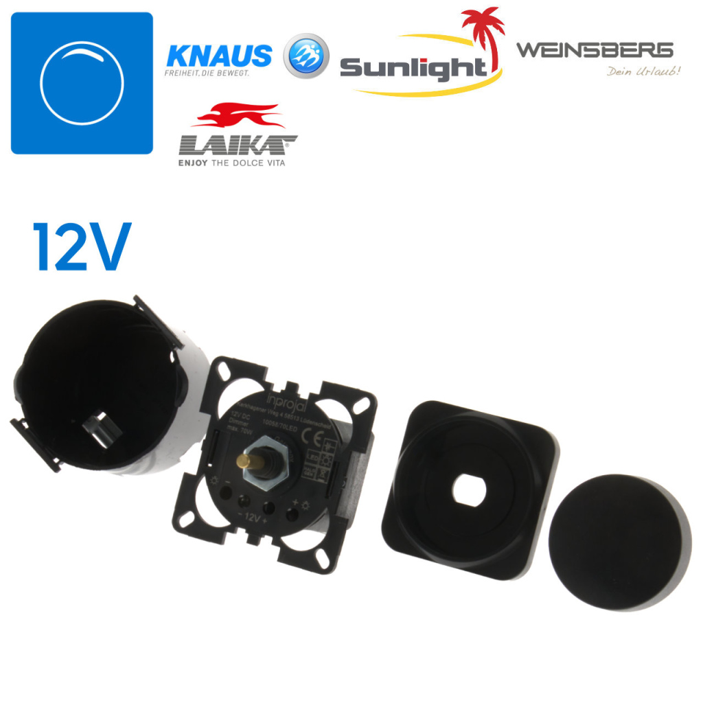BBAtechniek - S 30.000 12V LED dimmer klik/draaiknop zwart (1x)