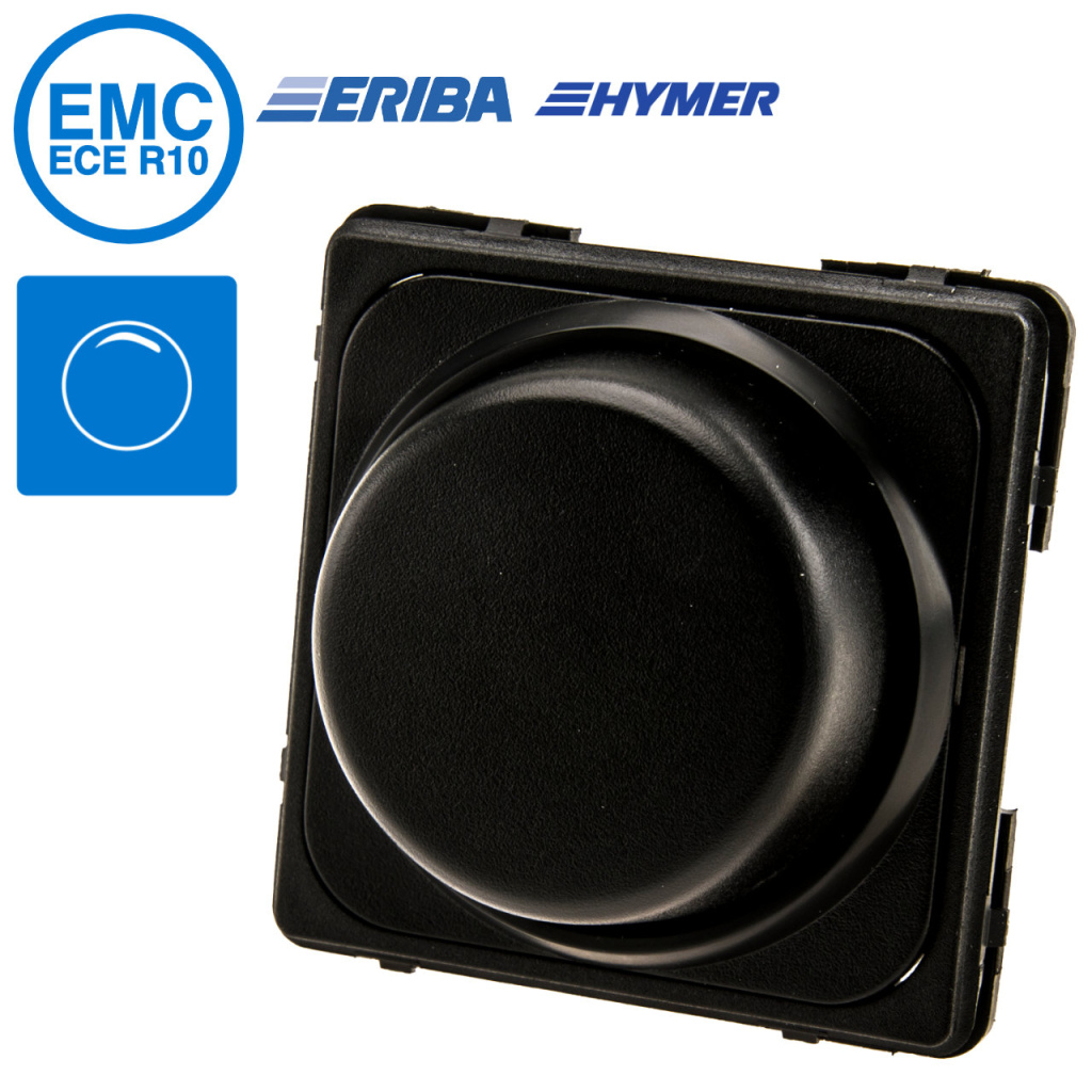 BBAtechniek - S20.000 12V LED dimmer incl. opvulrand zwart (1x) 