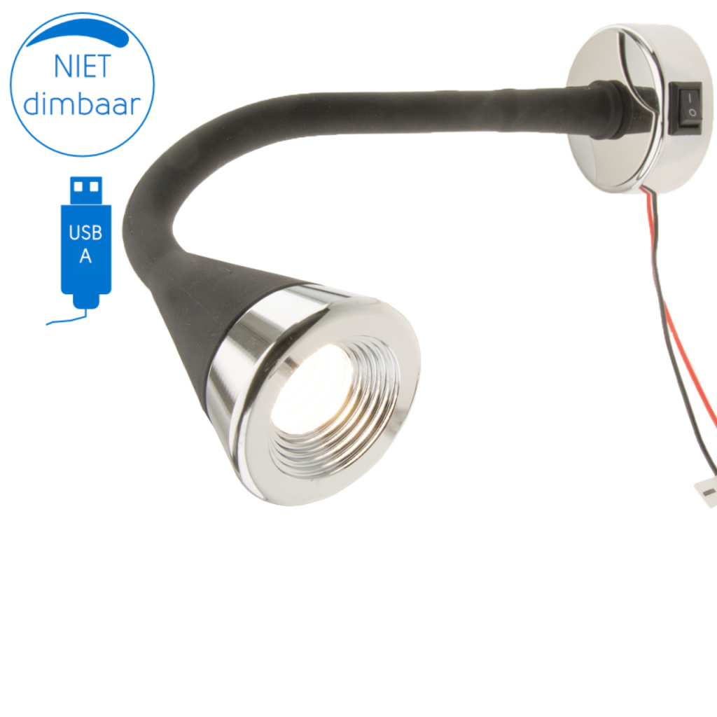 BBAtechniek - Bari flex LED 12V 1.5W 3400K USB A 5V 2.1A (1x)