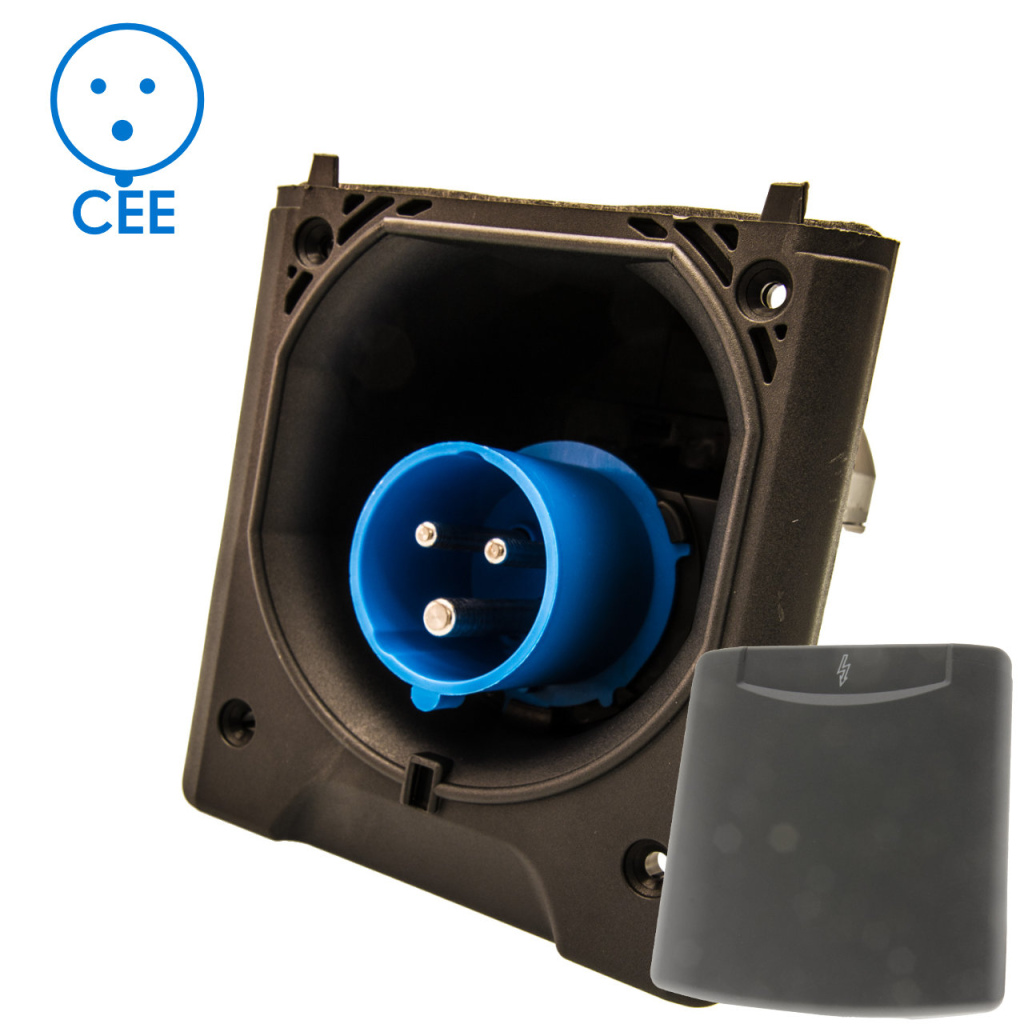 BBAtechniek - CEE 230V aansluiting donker grijs (1x)