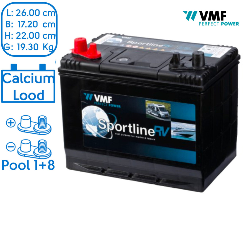 BBAtechniek - 12V 73Ah VMF Sportline semi-tractie accu (1x)