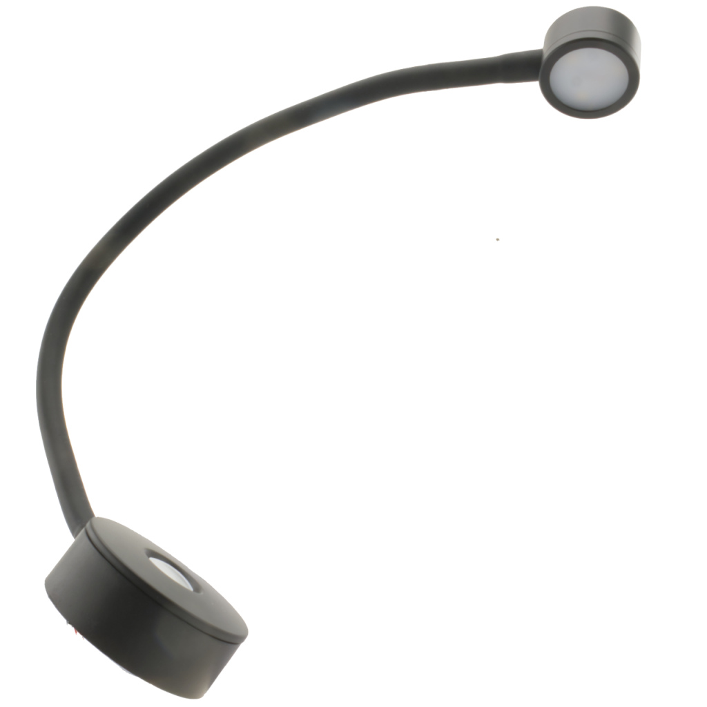 BBAtechniek - Cantanzaro flex LEDspot 12V 2W zwart met USB (1x)