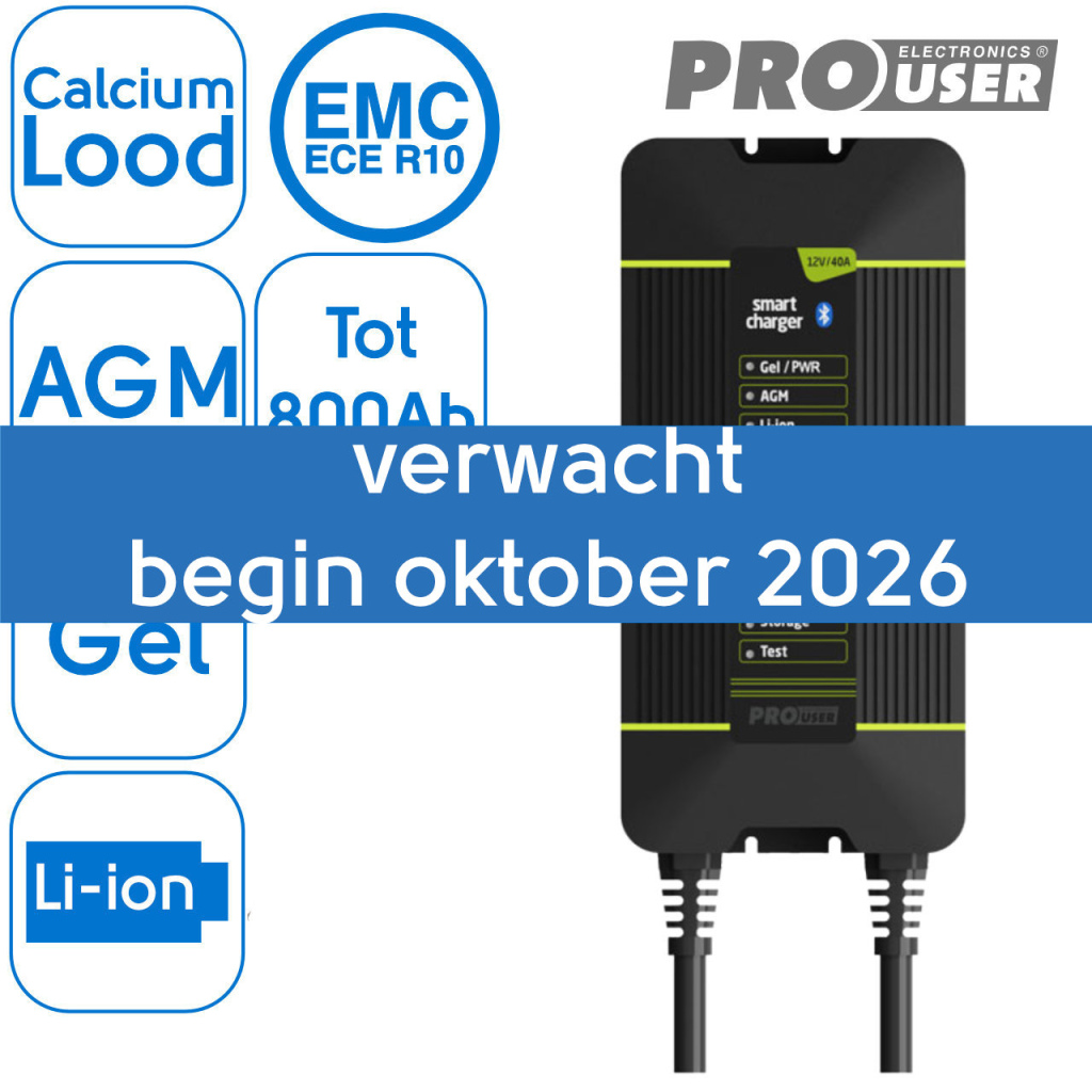 BBAtechniek - 12V 40A Pro-User intelligente acculader IBC40 1x)