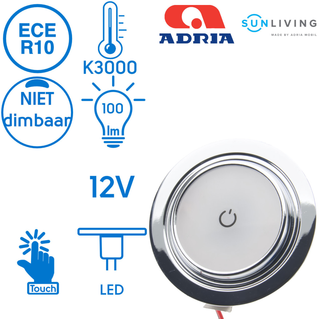 BBAtechniek - L’Aquila LED kantelbare inbouwspot 12V 1.2W (1x)