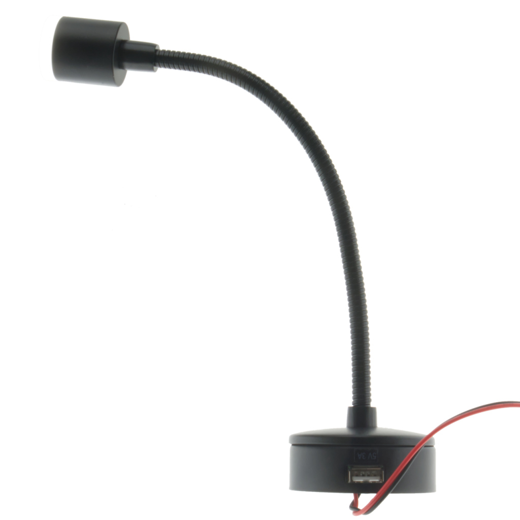 BBAtechniek - Black Swan LED 12V 2W USB 3A 148lm 4000K (1x)