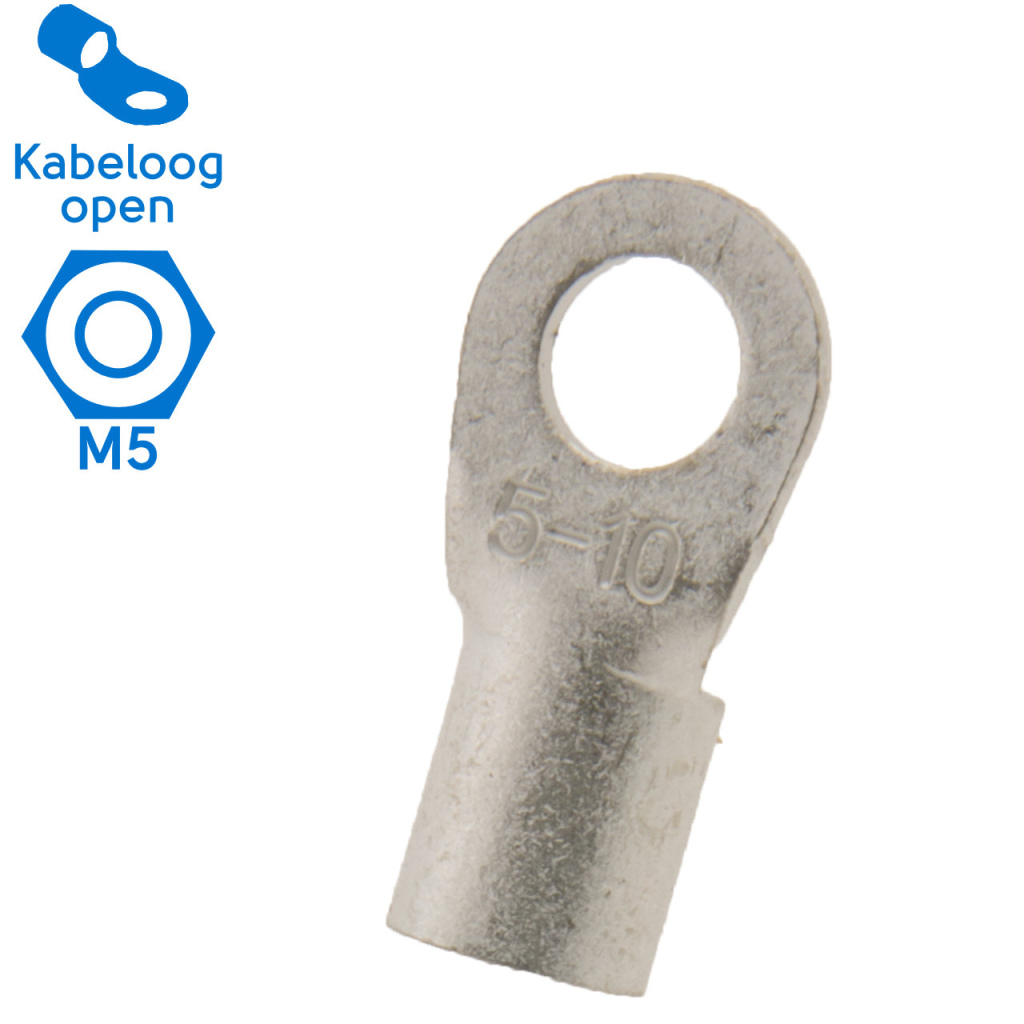 BBAtechniek - 10mm2 M5 open kabeloog (25x)