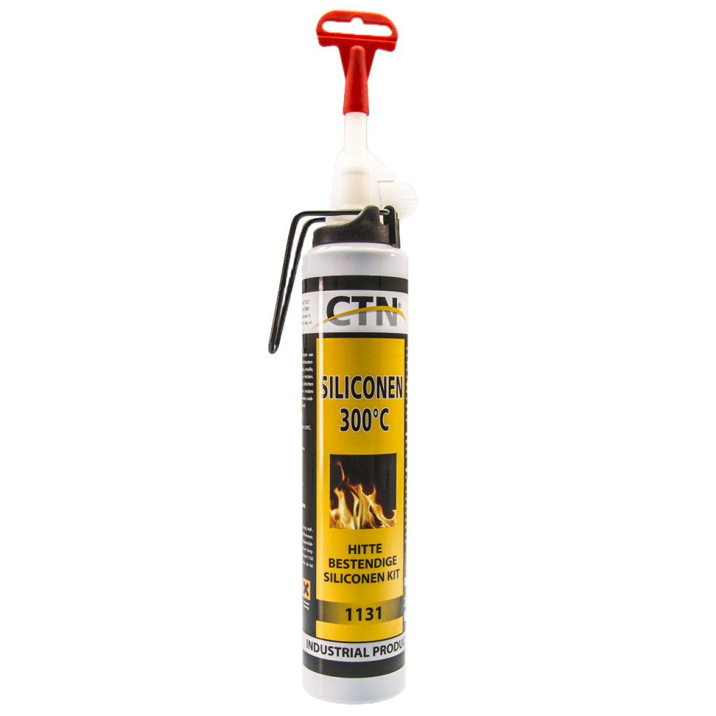 BBAtechniek - Hittebestendige siliconenkit zwart 200ml (1x)