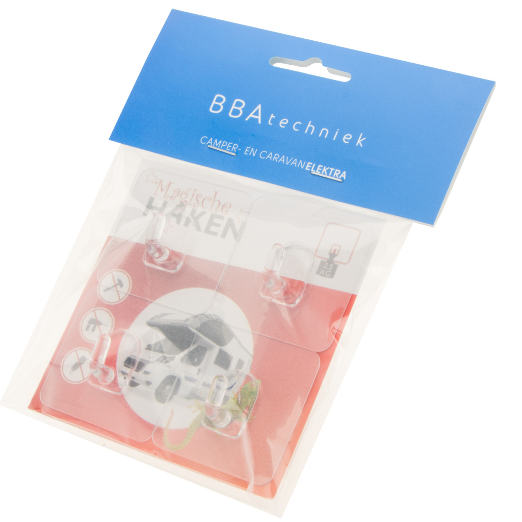 BBAtechniek - Magische haken type mini herbruikbaar (4x)