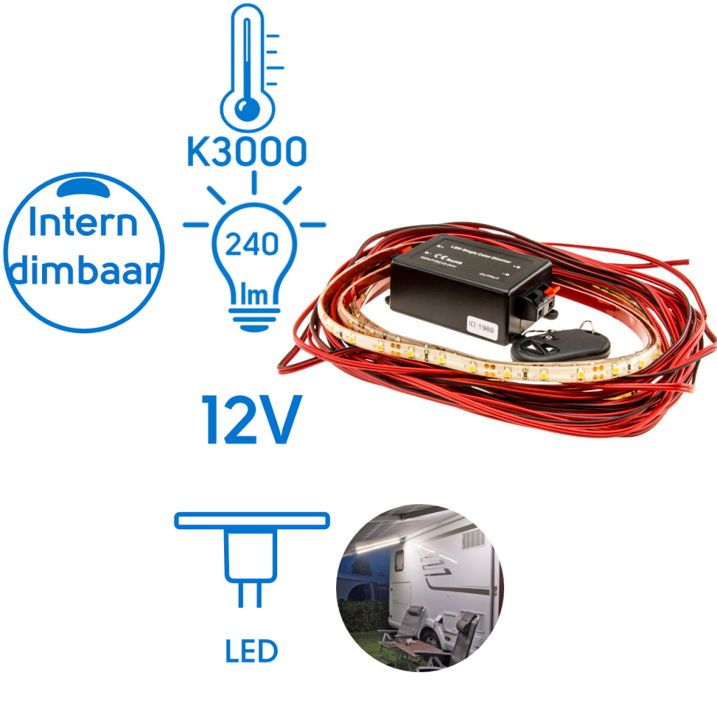 BBAtechniek - Dometic armluifel / zonnescherm LED verlichting (1x)