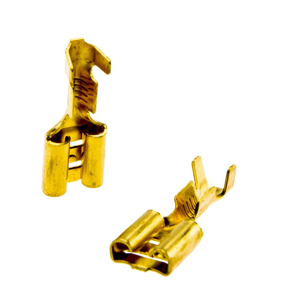 BBAtechniek - Vlakstekerhuls messing 6.3 0.5 -1.5mm² (1000x)