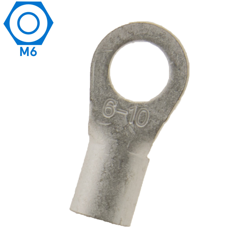 BBAtechniek - 10mm2 M6 open kabeloog (25x)