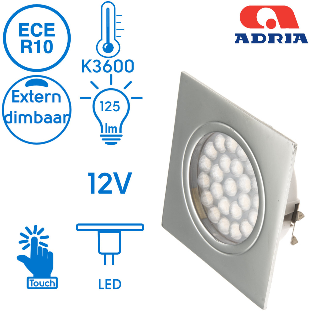 BBAtechniek - Adria C LED inbouwspot 12V 1.6W touch switch (1x)