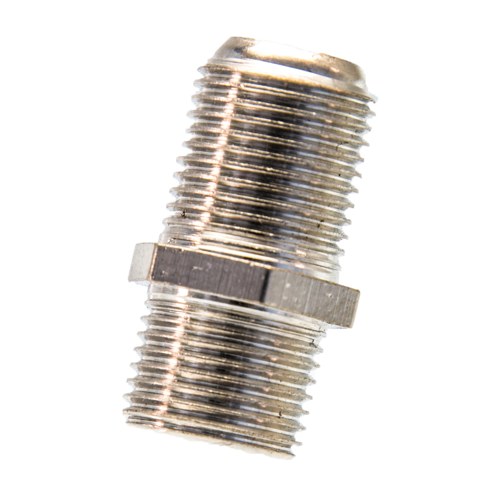 BBAtechniek - F-connector female-female recht metaal (10x)