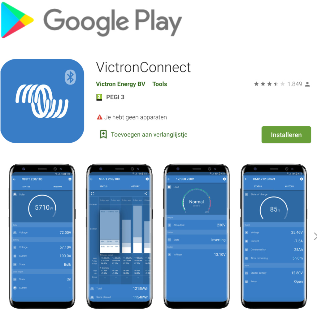 BBAtechniek - Victron Smart Solar MPPT 100/20A 12/24/48V (1x)