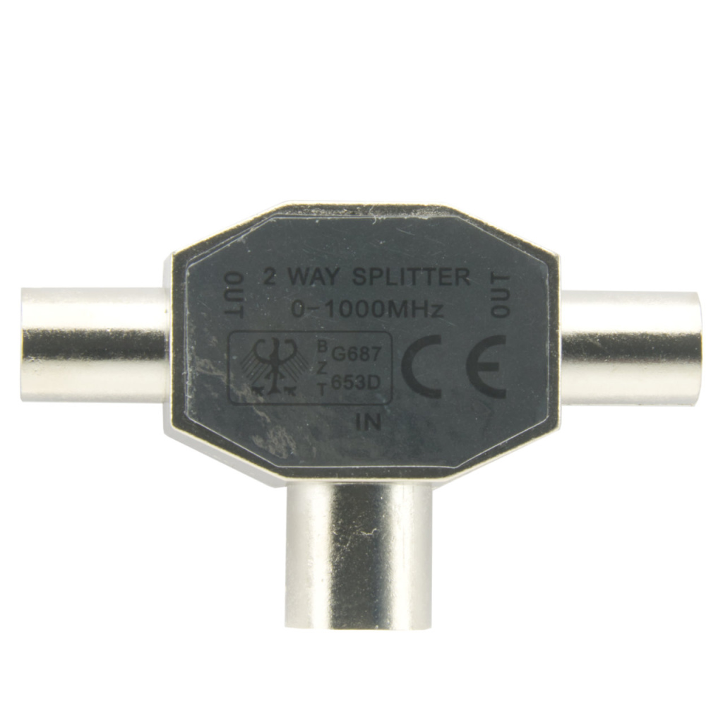 BBAtechniek - Splitter - verdeler metaal 2-weg zonder DC (1x)