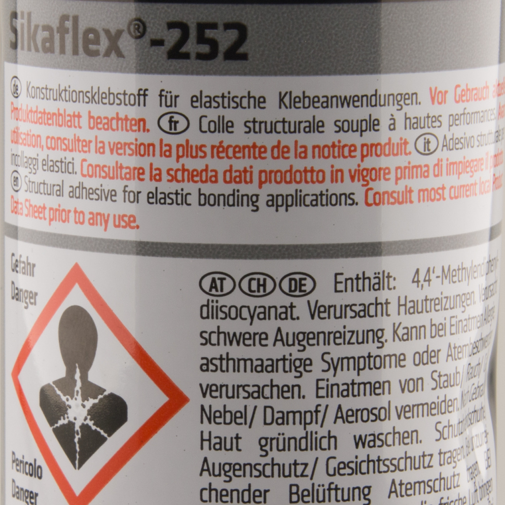 BBAtechniek - Sikaflex 252 PU lijm wit losse koker 300ml (1x)