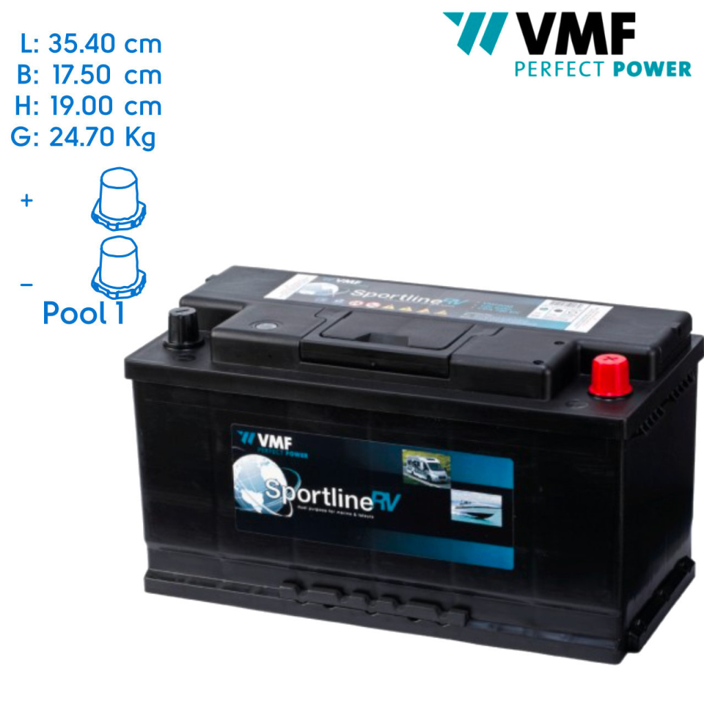 BBAtechniek - 12V 95Ah VMF Sportline semi-tractie accu (1x)