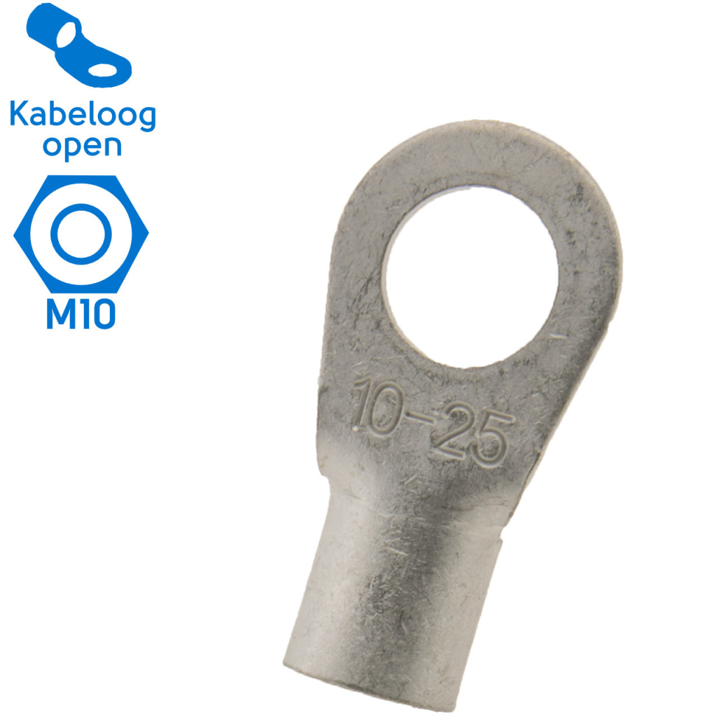BBAtechniek - 25mm² M10 open kabeloog (25x)