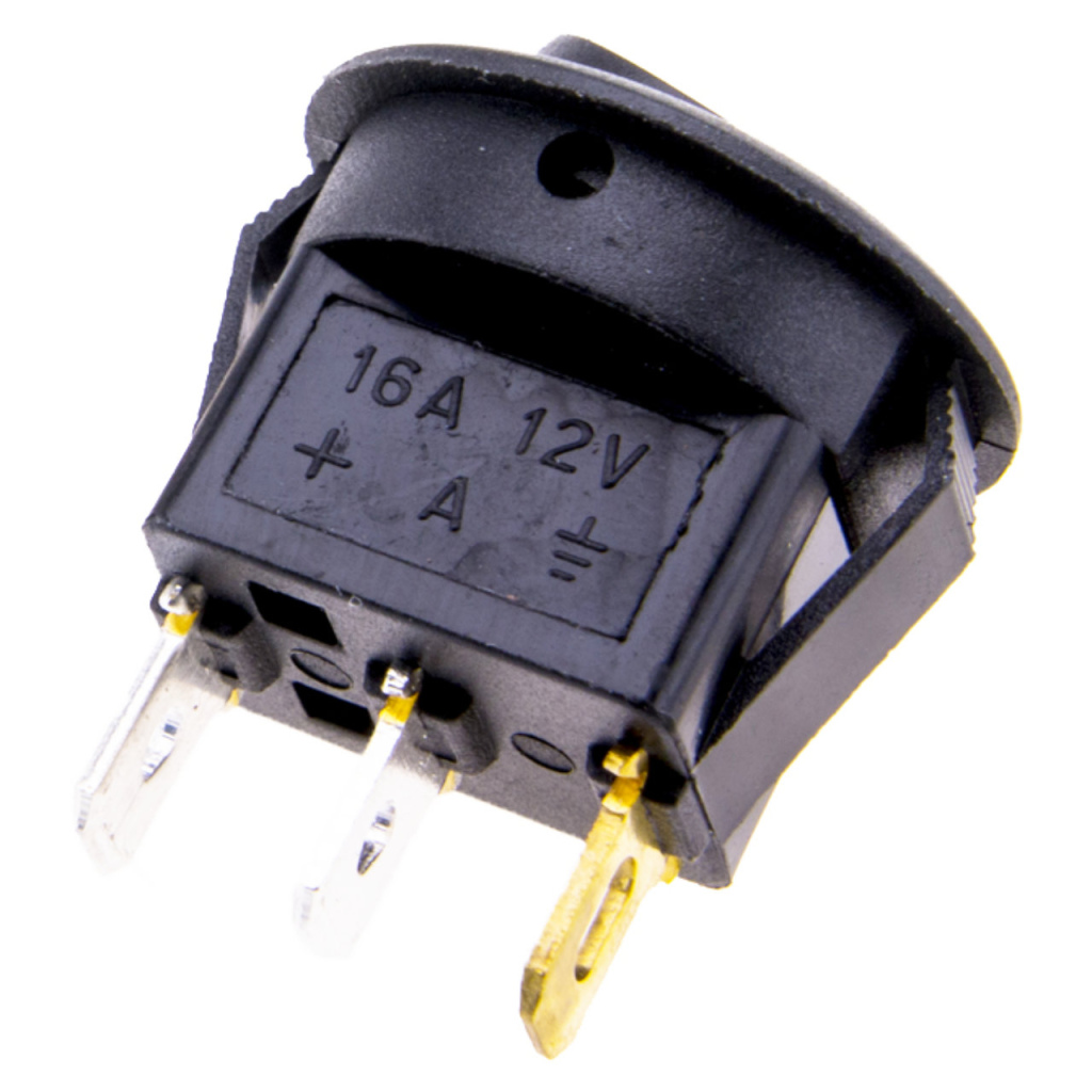 BBAtechniek - 12V 20A 3-polig On-Off schakelaar rode LED (10x)
