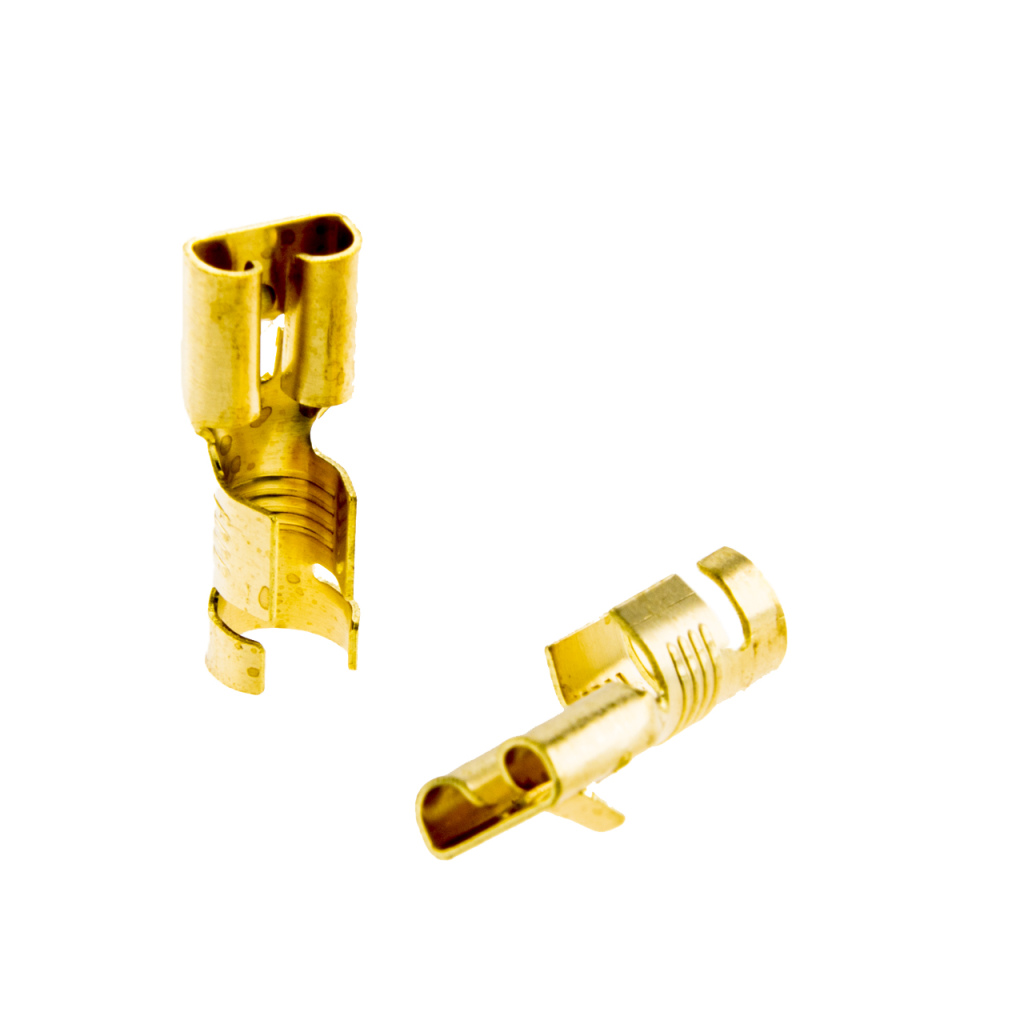 BBAtechniek - Vlakstekerhuls messing 6.3 2.5-6.0mm² (100x)